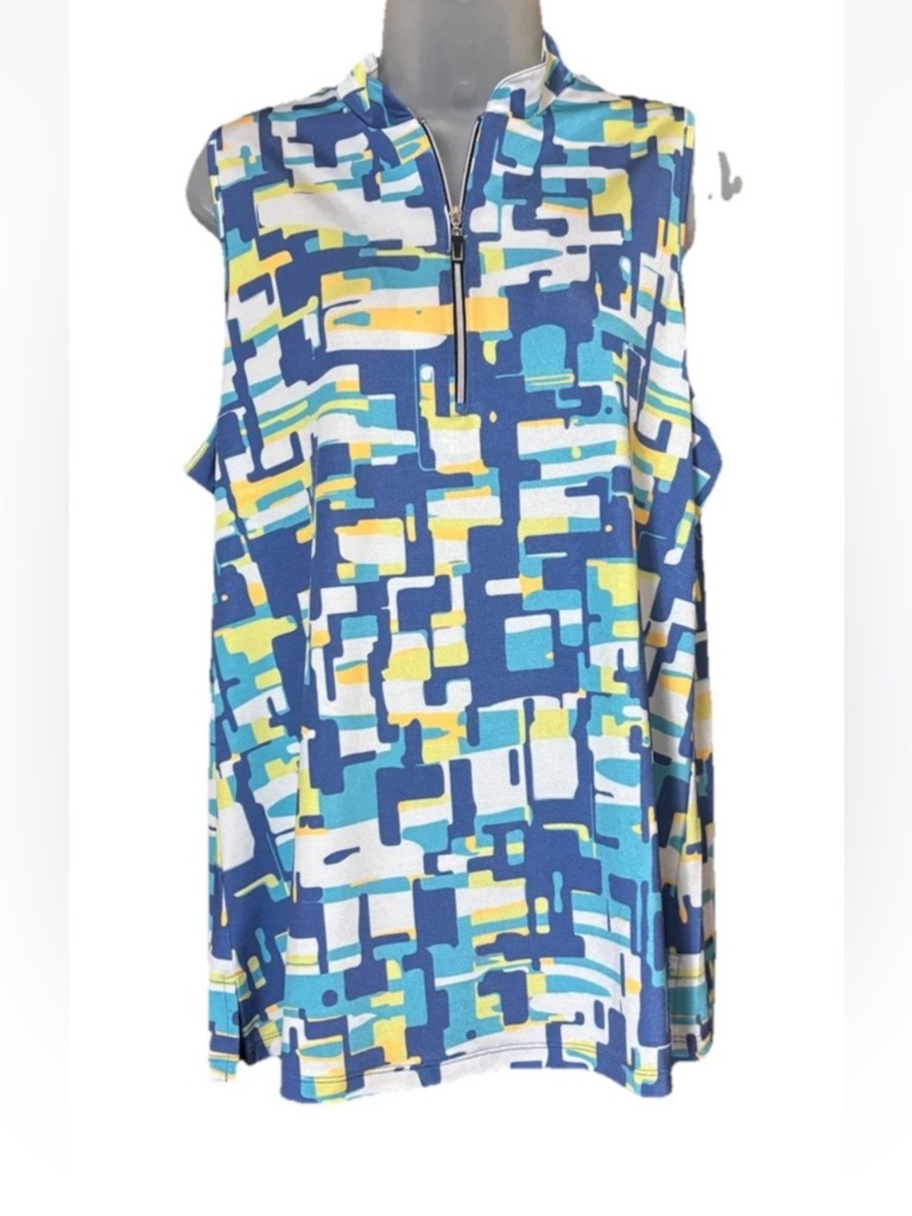 Simplicite Jamie Sadock Women's Golf Top Sleeveless Shirt Size XL Multi Color